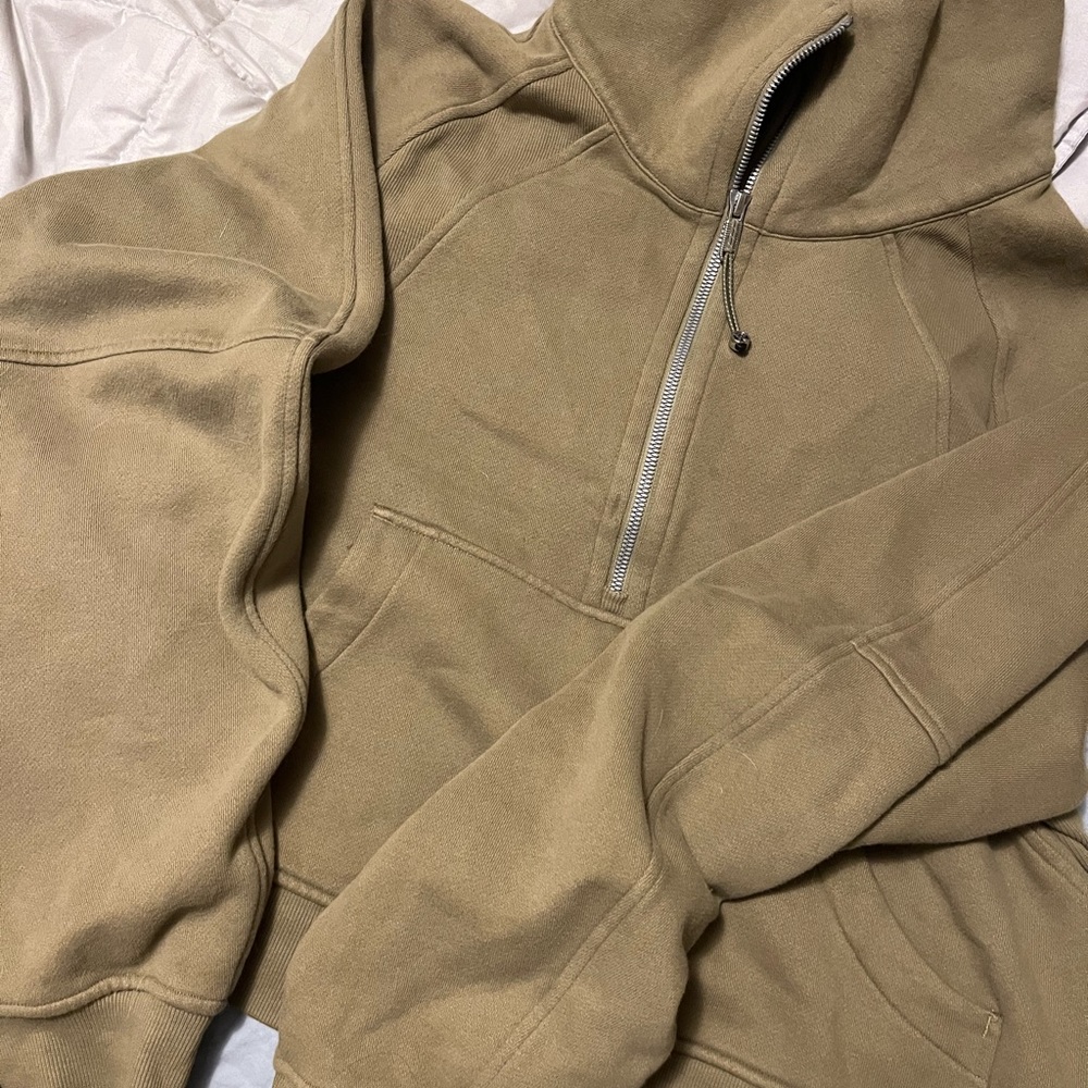 Olive green xl/xxl lululemon half zip scuba